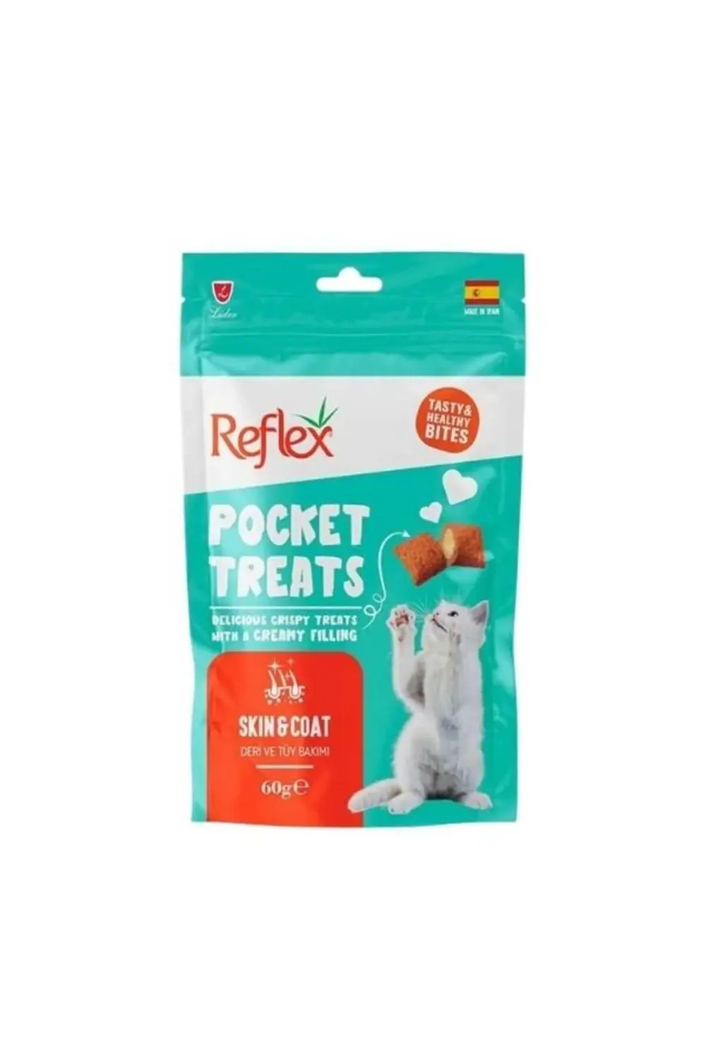 Reflex Pocket Treats Deri Ve Tüy Bakımı Destekleyici Kedi Ödül Maması 60