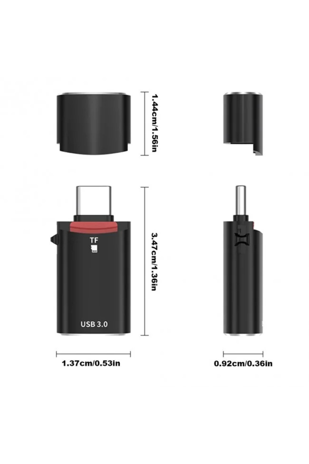 Pmr Poco F3 Gt İle Uyumlu Type-C Usb 3.0 Otg- Microsd Kart Okuyucu