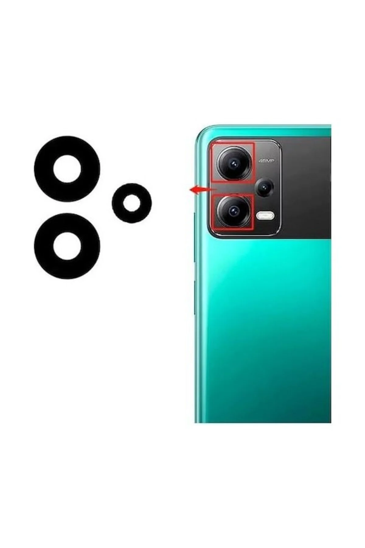 Poco X5 Ile Uyumlu Kamera Camı Ithal Set 22111317PG 22111317PI