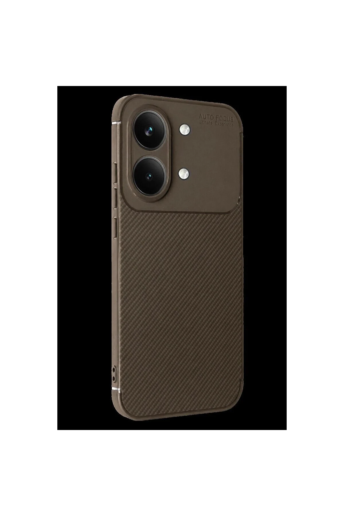 Poco X8 Pro Max Auto Focus Karbon Kapak - Kahverengi Poco X8 Pro Max Auto Focus Karbon Kapak - Kahverengi
