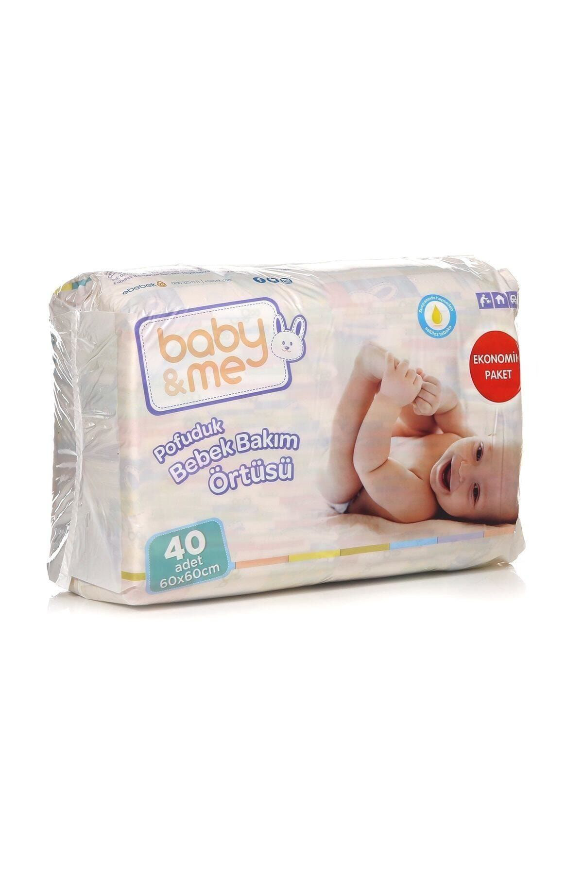 Baby&Me Pofuduk Alt Değiştirme Örtüsü 60X60 Cm 40 Adet