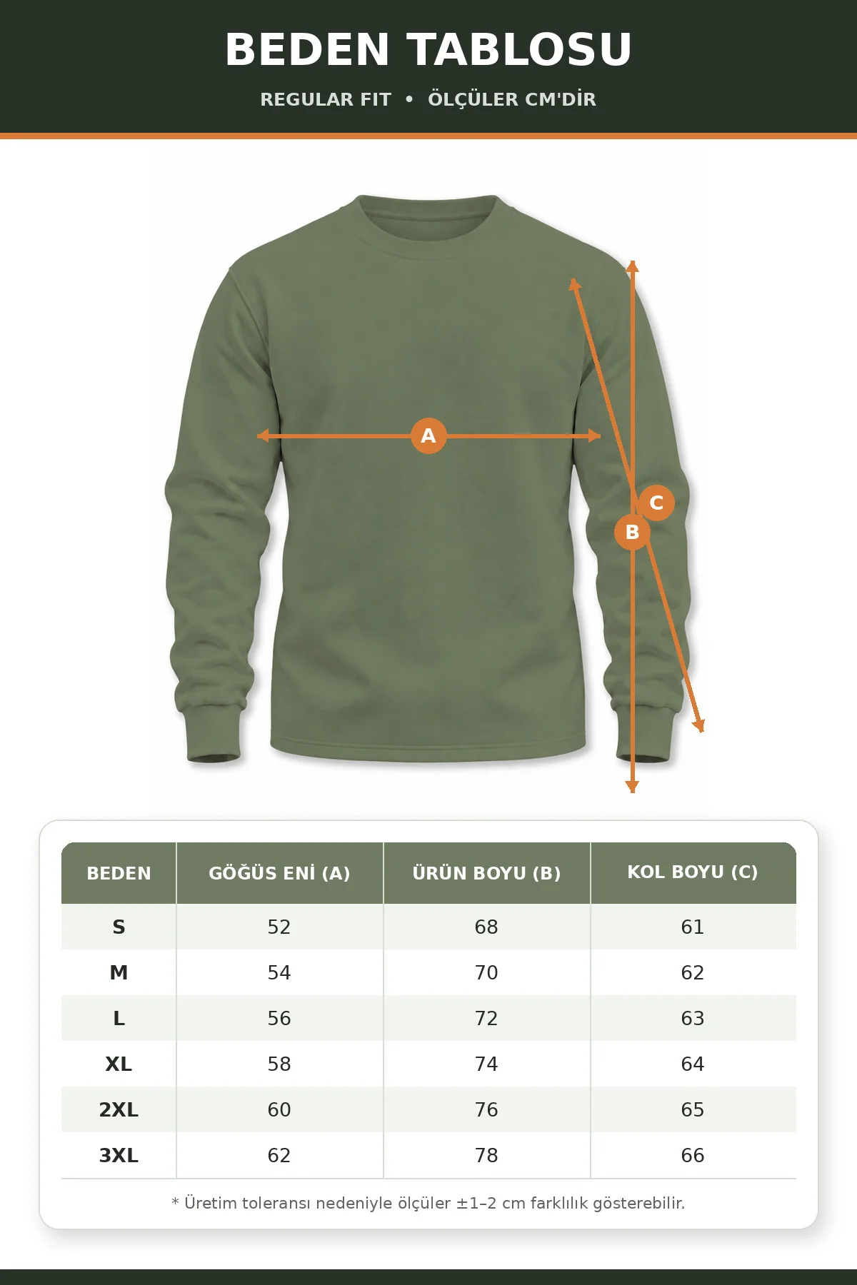 Pointer Doğa Temalı Bisiklet Yaka Uzun Kollu 3 İplik Şardonlu Avcı Sweatshirt