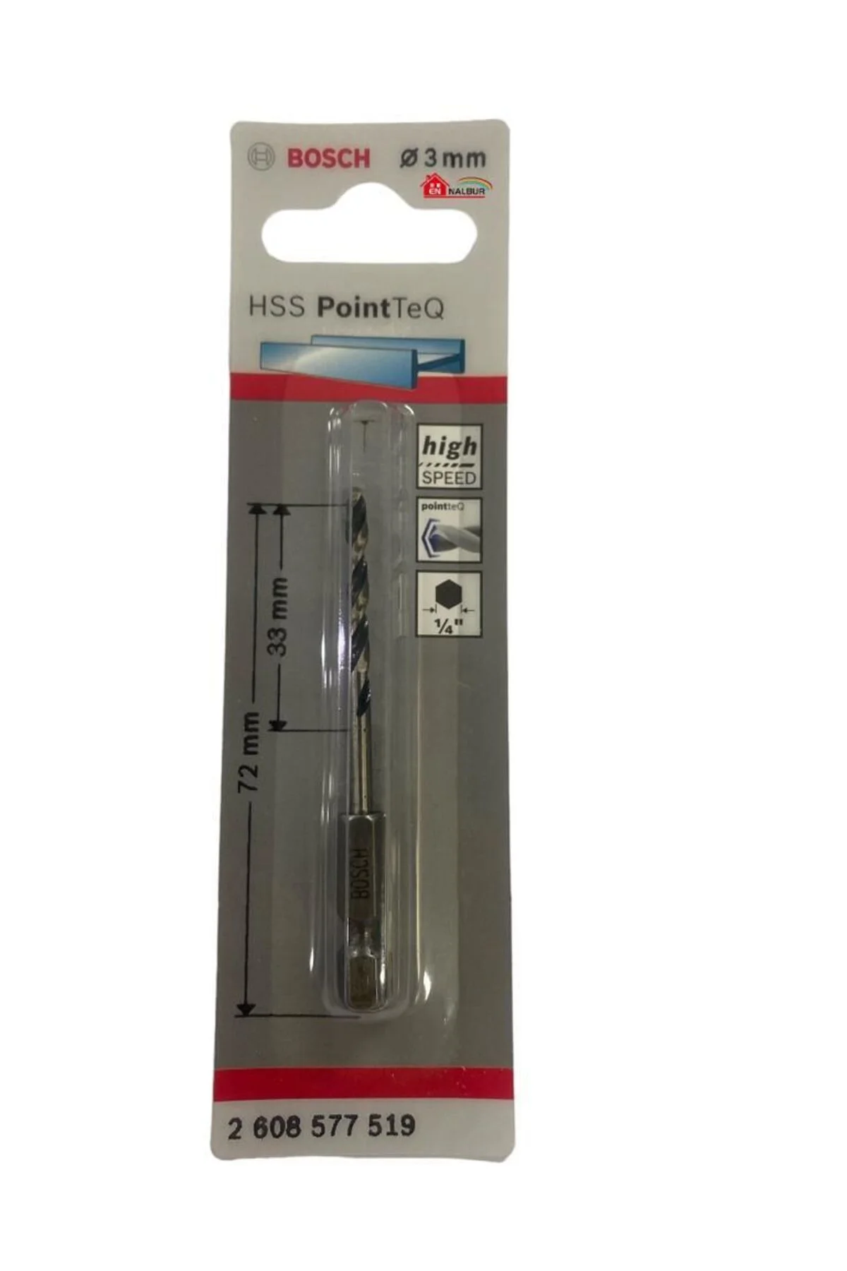 Pointteq Altıgen Şaftlı Hss Matkap Ucu 3 mm