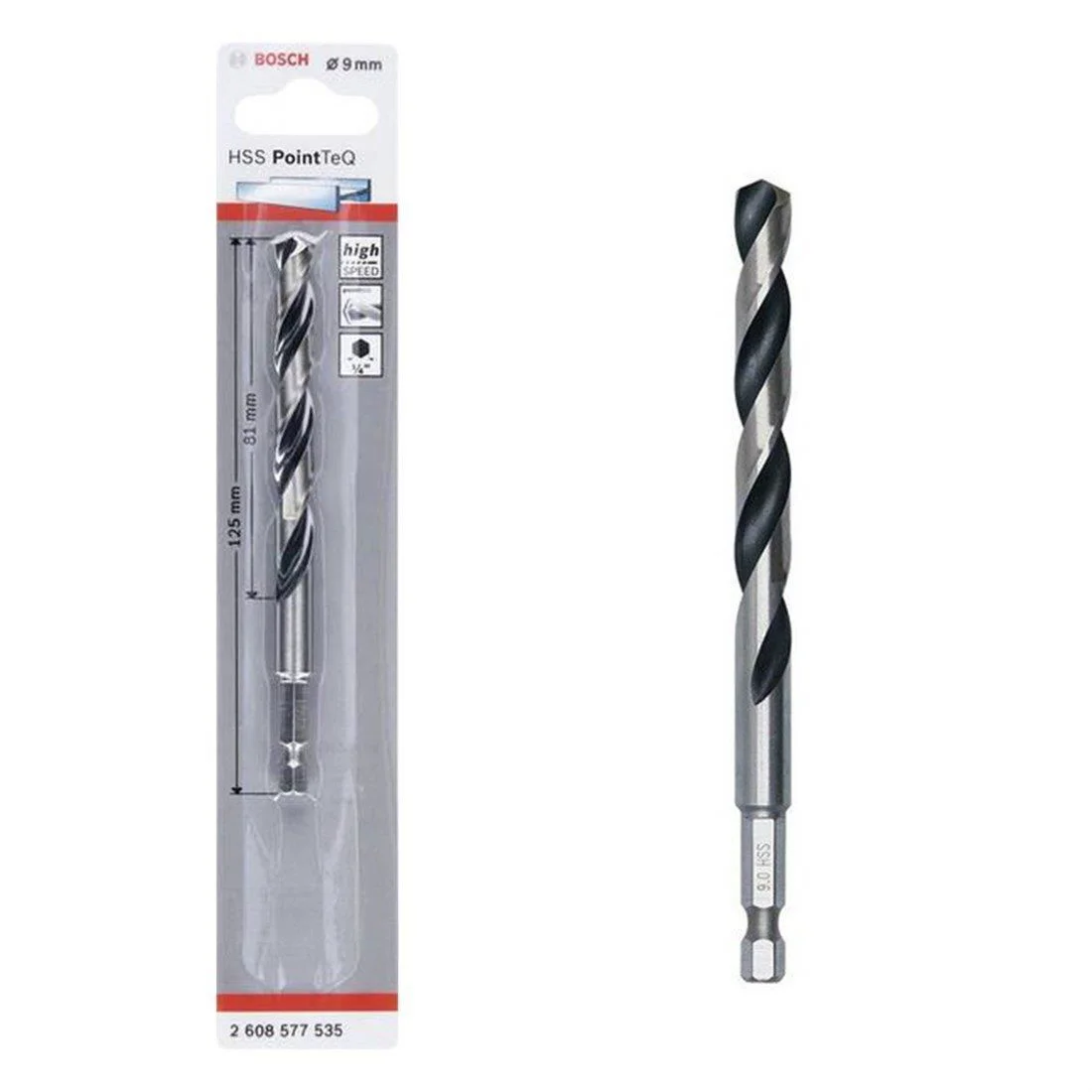 Pointteq Altıgen Şaftlı Hss Matkap Ucu 9 mm