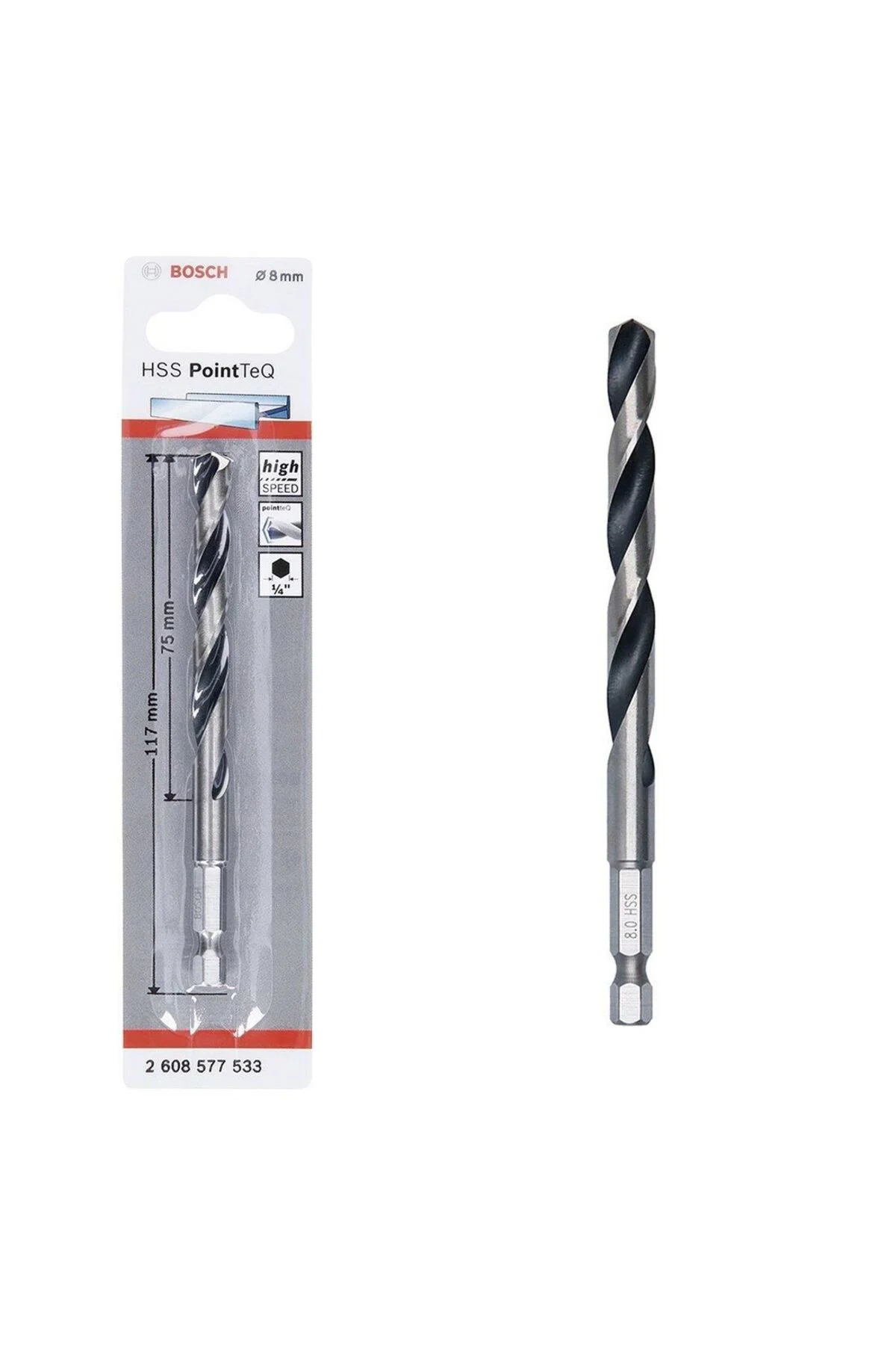 Pointteq Altıgen Şaftlı Hss Matkap Ucu 8 mm