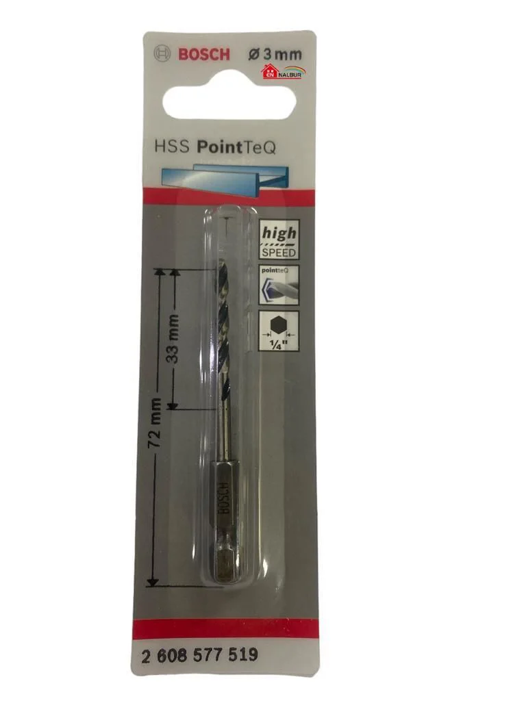 Pointteq Altıgen Şaftlı Hss Matkap Ucu 3 mm