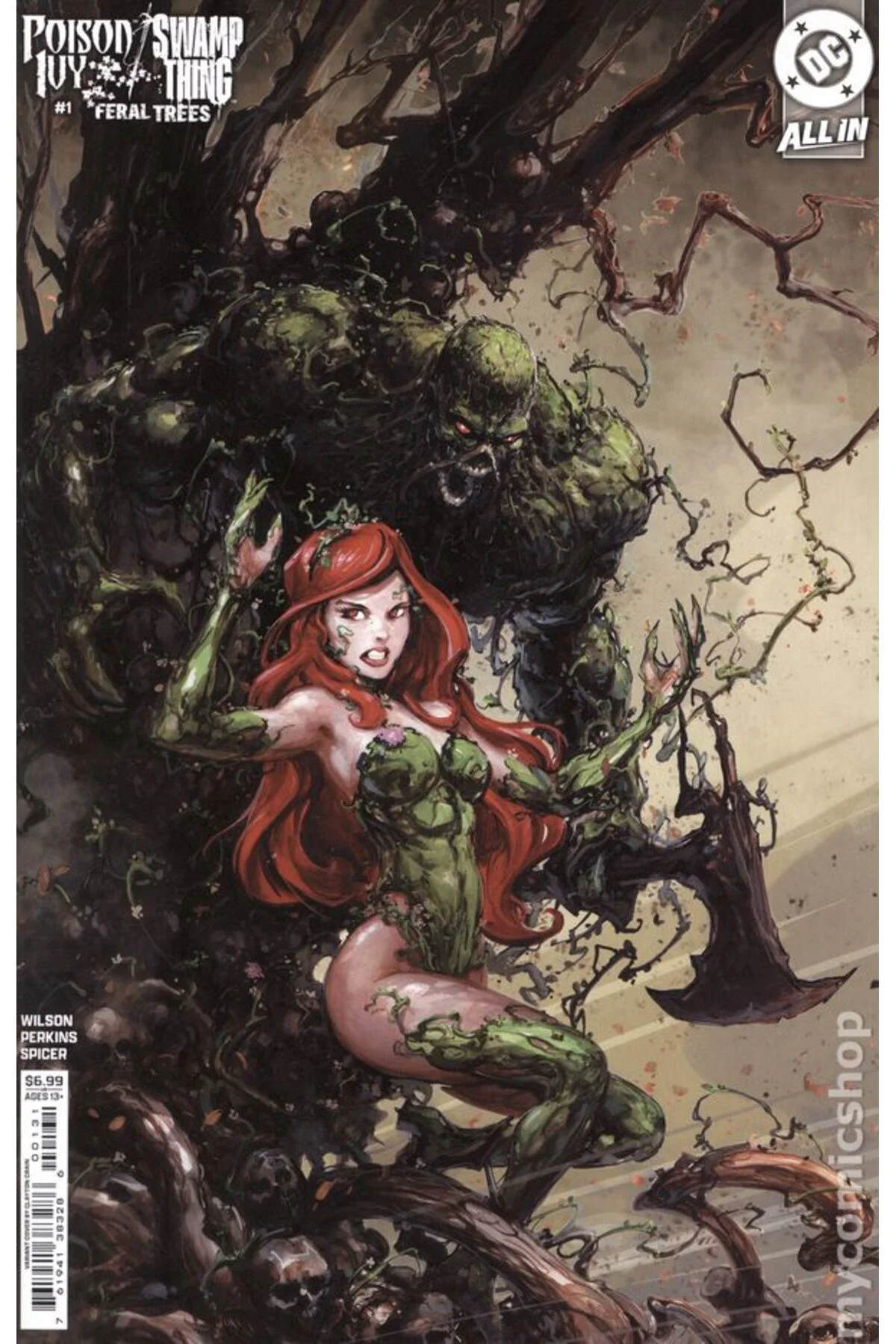 Poison Ivy Swamp Thing Feral Trees #1C (ingilizce)
