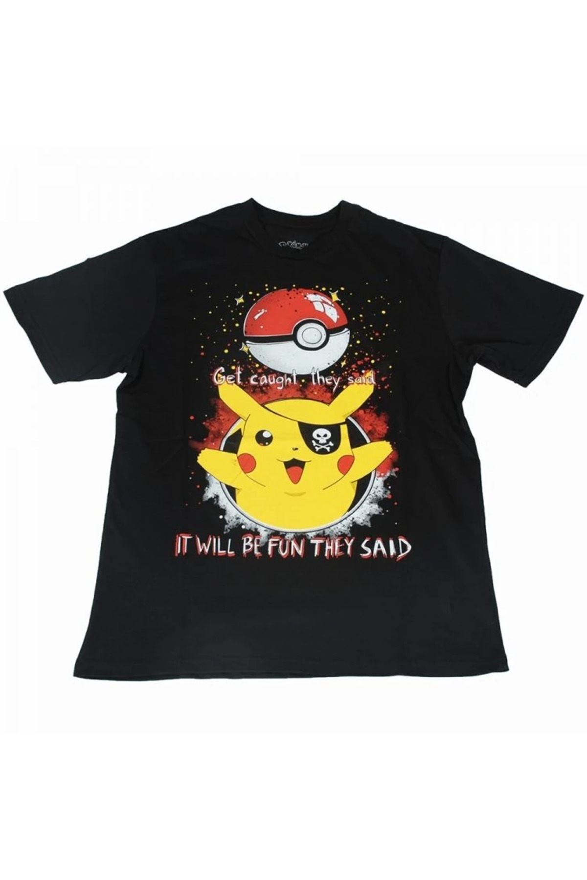 Pokemon It Will Be Fun Tişört Siyah