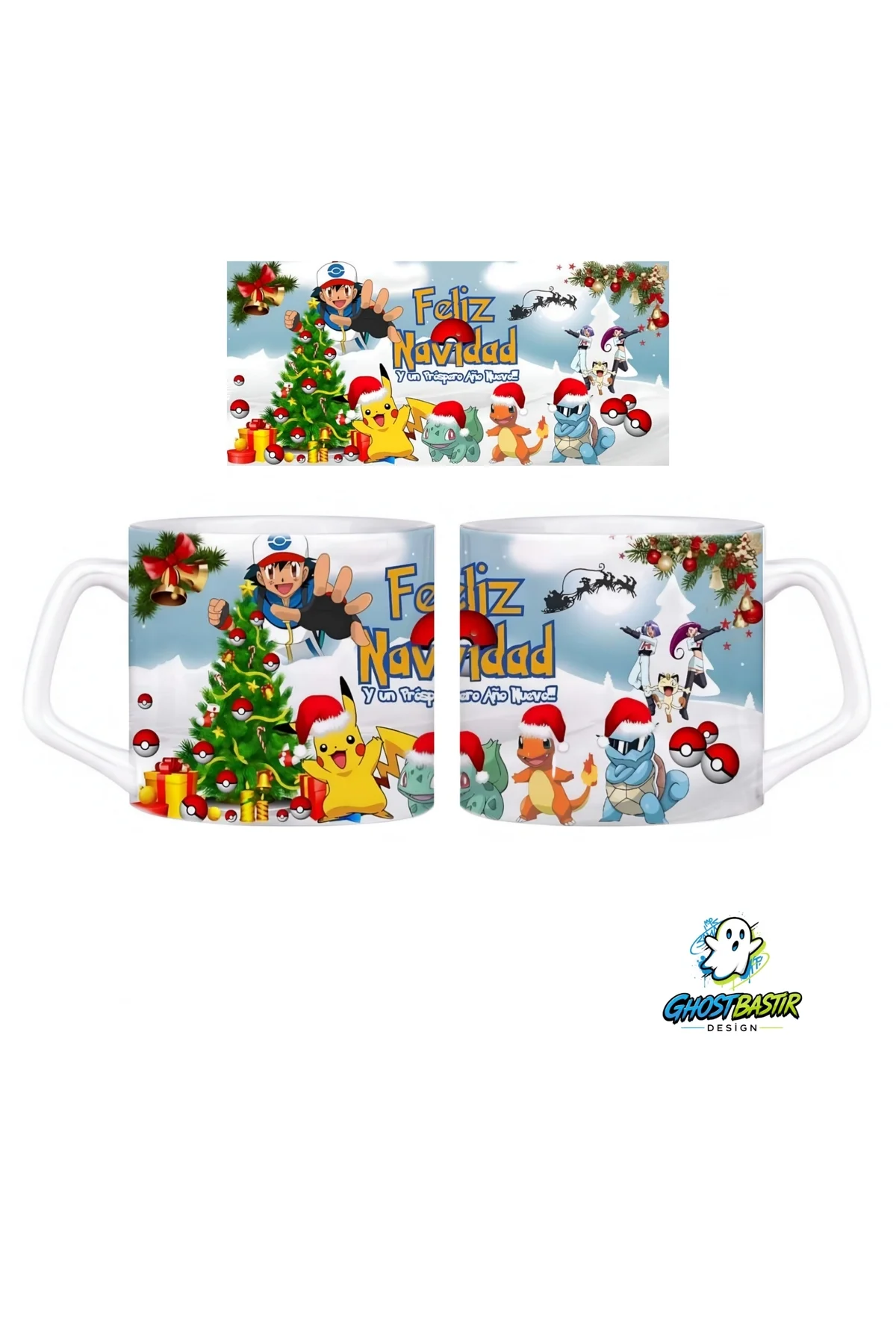 Pokemon Noel | Yılbaşı Kupa Bardak | Tek Adet 1060