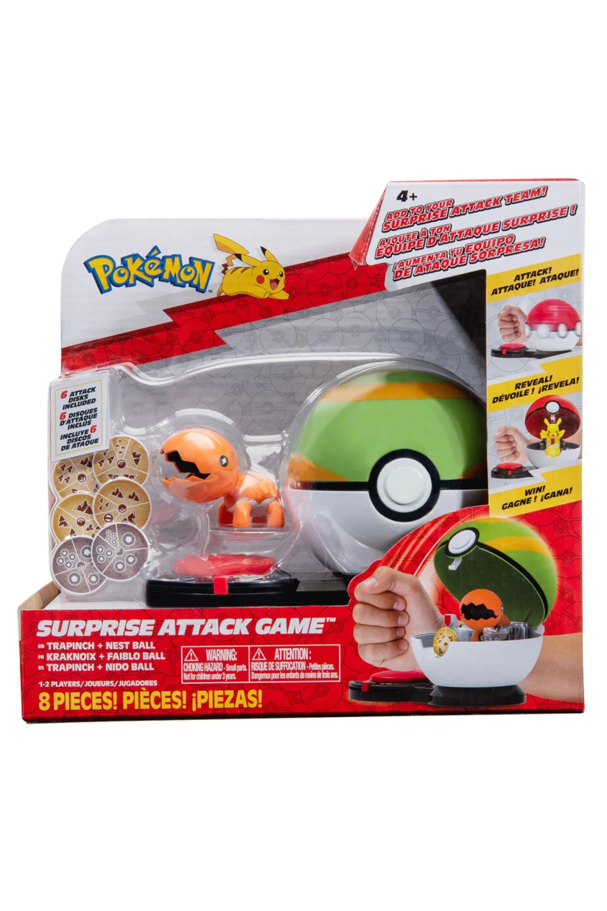 Pokemon Sürpriz Atak Oyun Seti Trapinch + Nest Ball