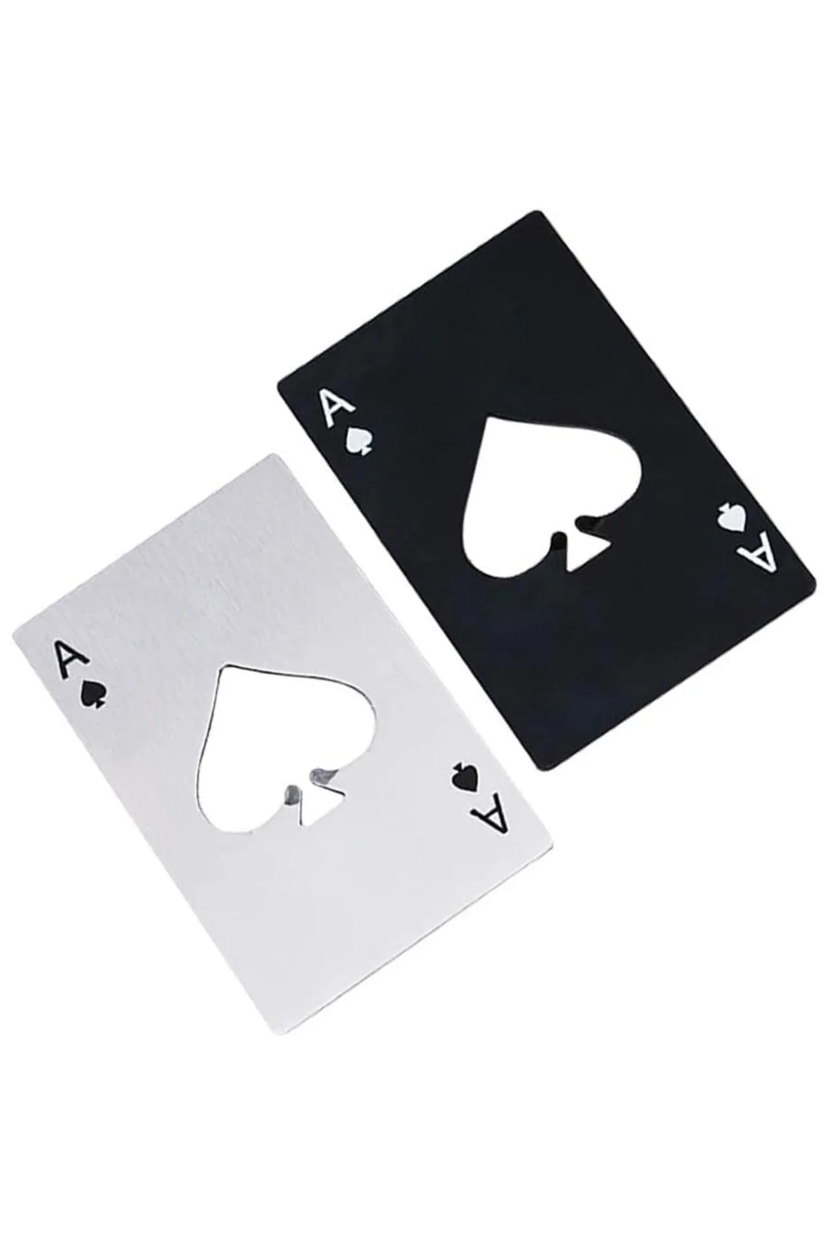 Poker Kart Maçı As'ı Paslanmaz Çelik Şişe Açacağı Gümüş