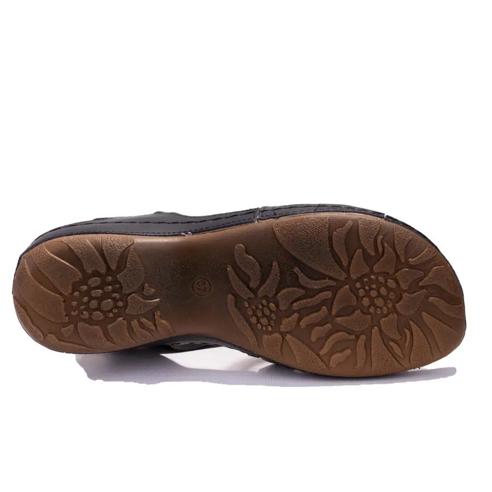 Polaris 157362 Siyah Ortopedik Günlük  Kadın Sandalet