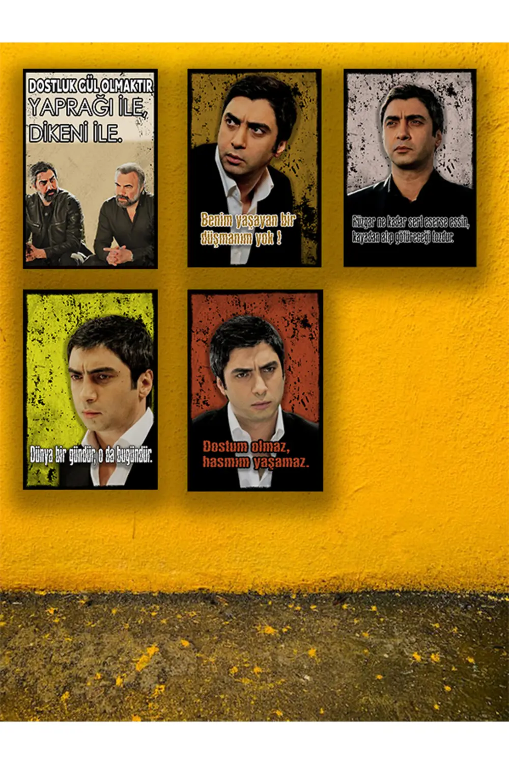 Polat Alemdar Seti 5 Adet 20x30 Cm Retro Ahşap Tablo