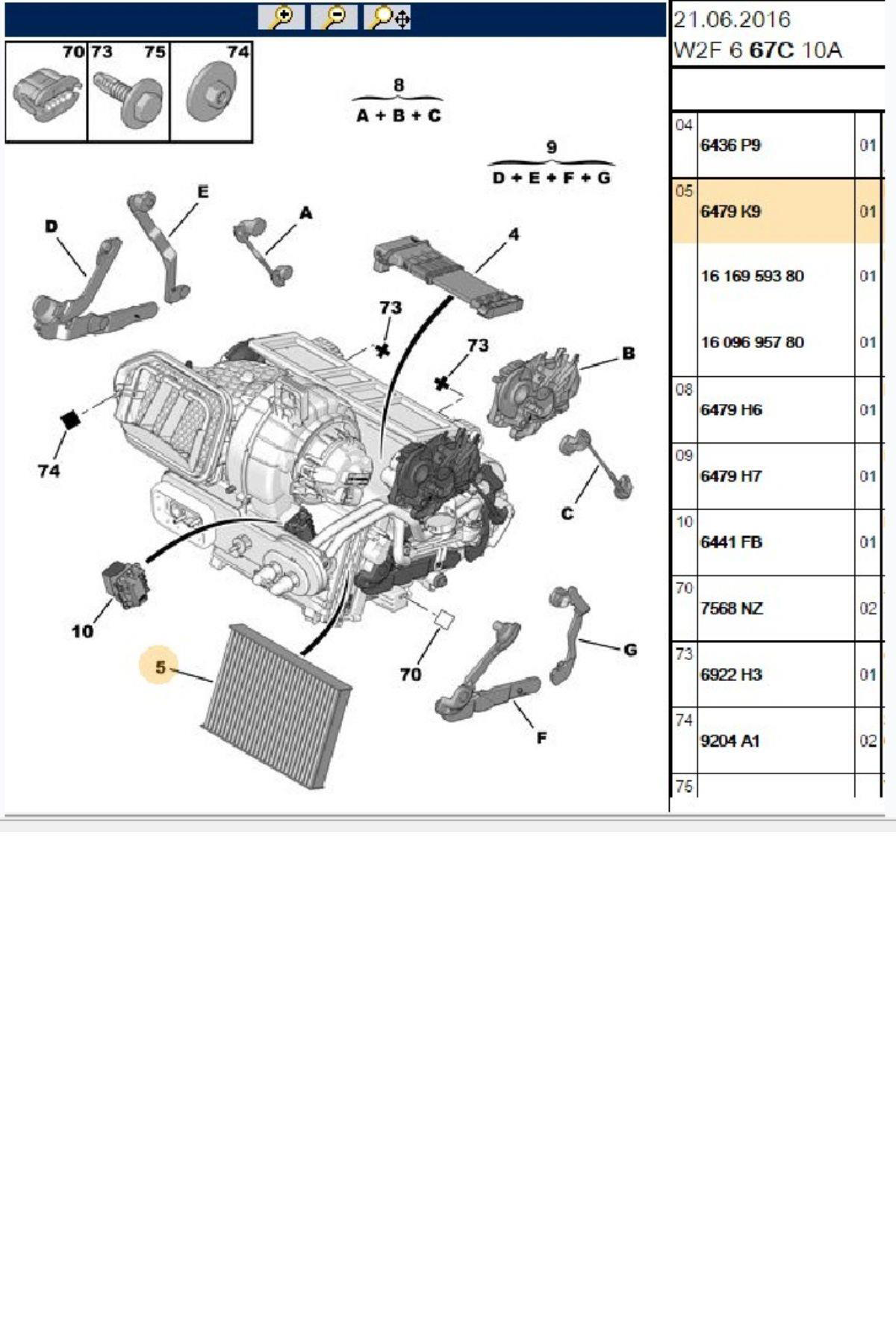 Psa Polen Filtresi Karbonlu 508 (6479K9-Sca3038)
