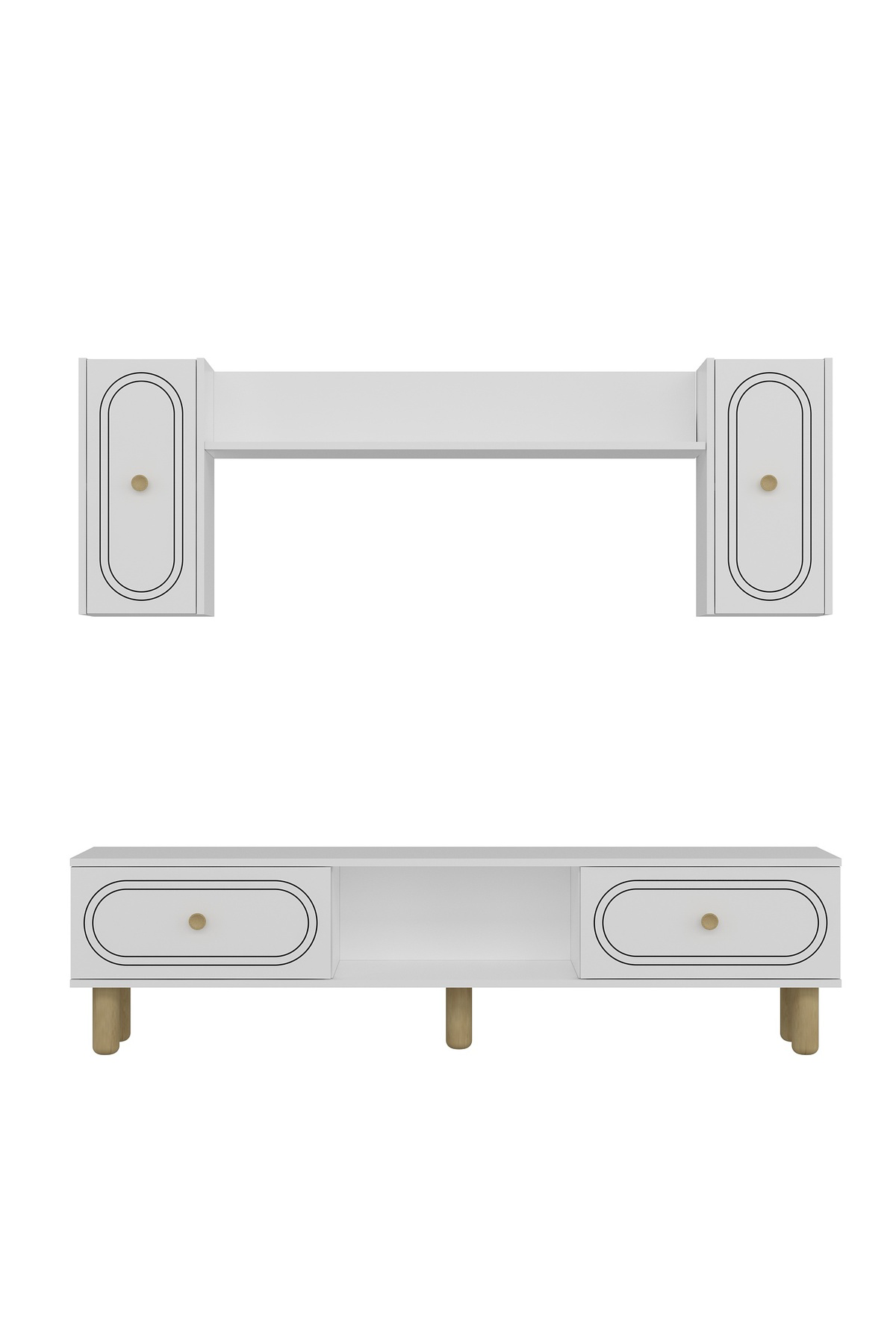 Cantek Dizayn Polenct Bohem Konsol (Kb150), Bohem Tv Ünitesi 2 Li Salon Takimi