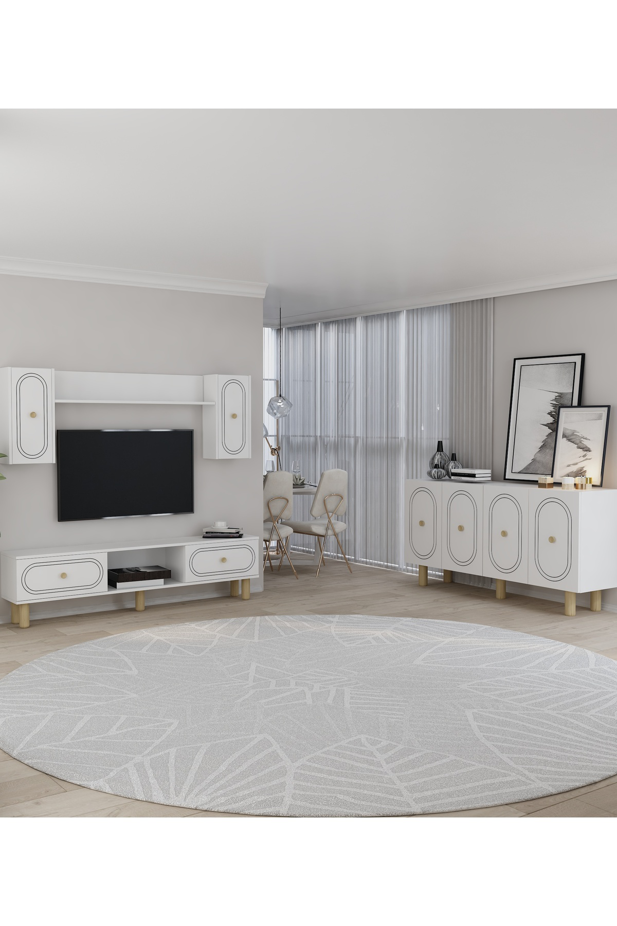 Cantek Dizayn Polenct Bohem Konsol (Kb150), Bohem Tv Ünitesi 2 Li Salon Takimi