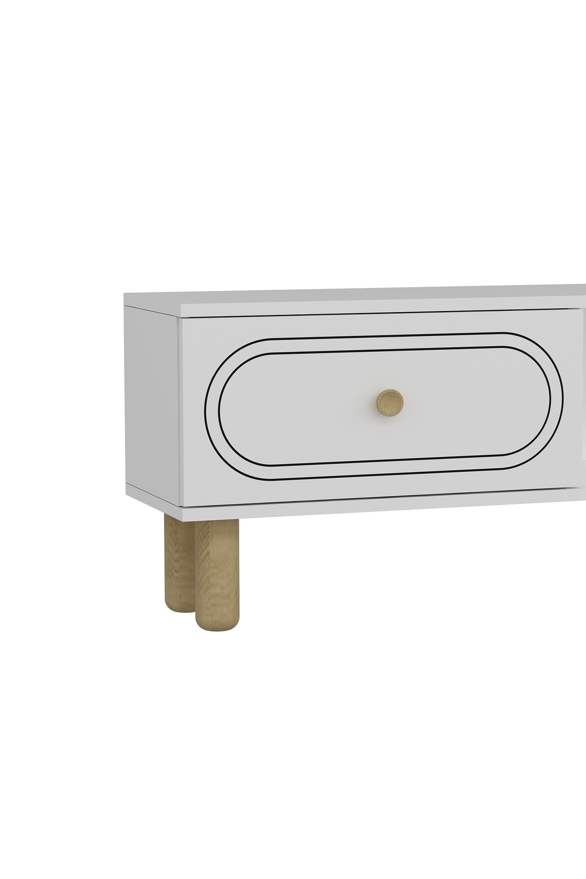 Cantek Dizayn Polenct Bohem Şömineli (A) Tv Ünitesi Takimi Beyaz-Beyaz