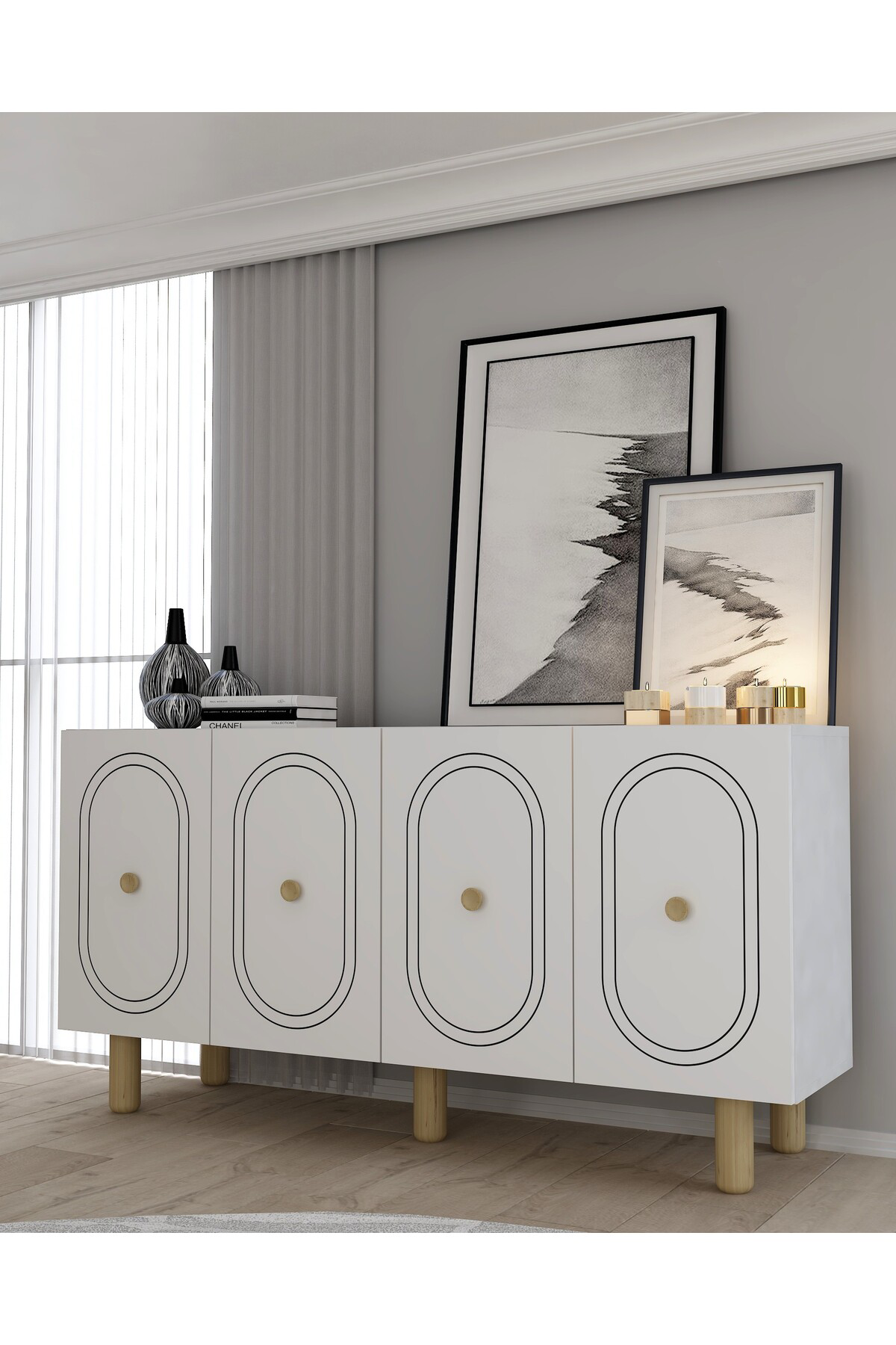 Cantek Dizayn Polenct (Kb150) Bohem Konsol Beyaz-Beyaz