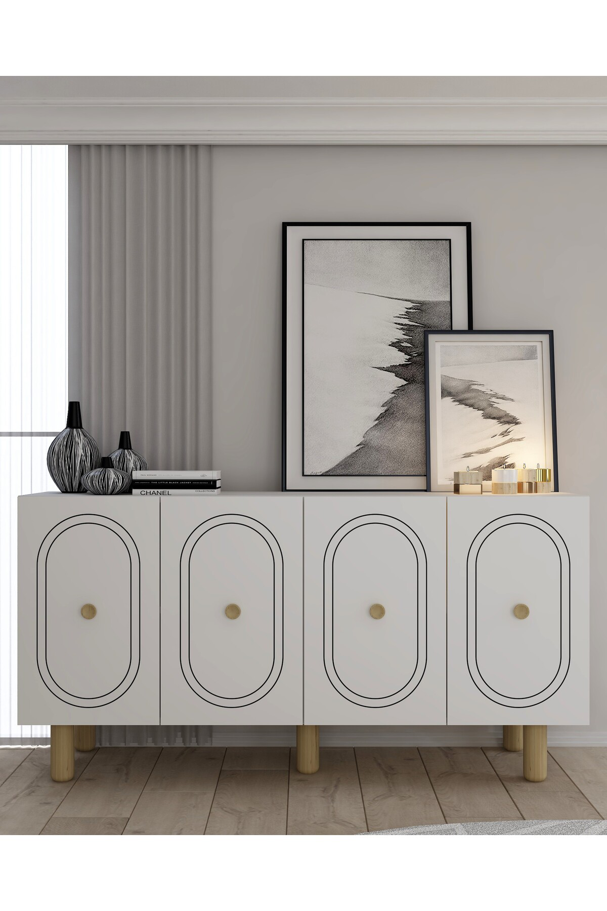 Cantek Dizayn Polenct (Kb150) Bohem Konsol Beyaz-Beyaz