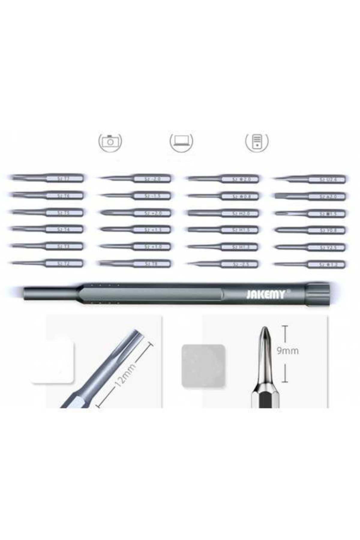 Polham Jakemy 24 Parça Tornavida Tamir Seti, Sert Alüminyum Çok A