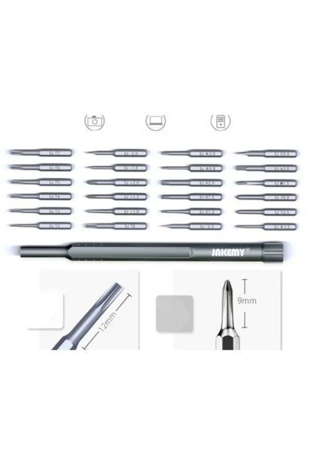 Polham Jakemy 24 Parça Tornavida Tamir Seti, Sert Alüminyum Çok A