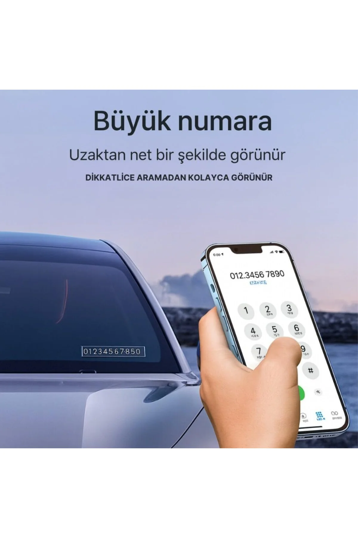 Polham Manyetik Fosforlu Geçici Park Numaratörü, Açılır Kapanır, Şık ve Dayanıklı Tüm A