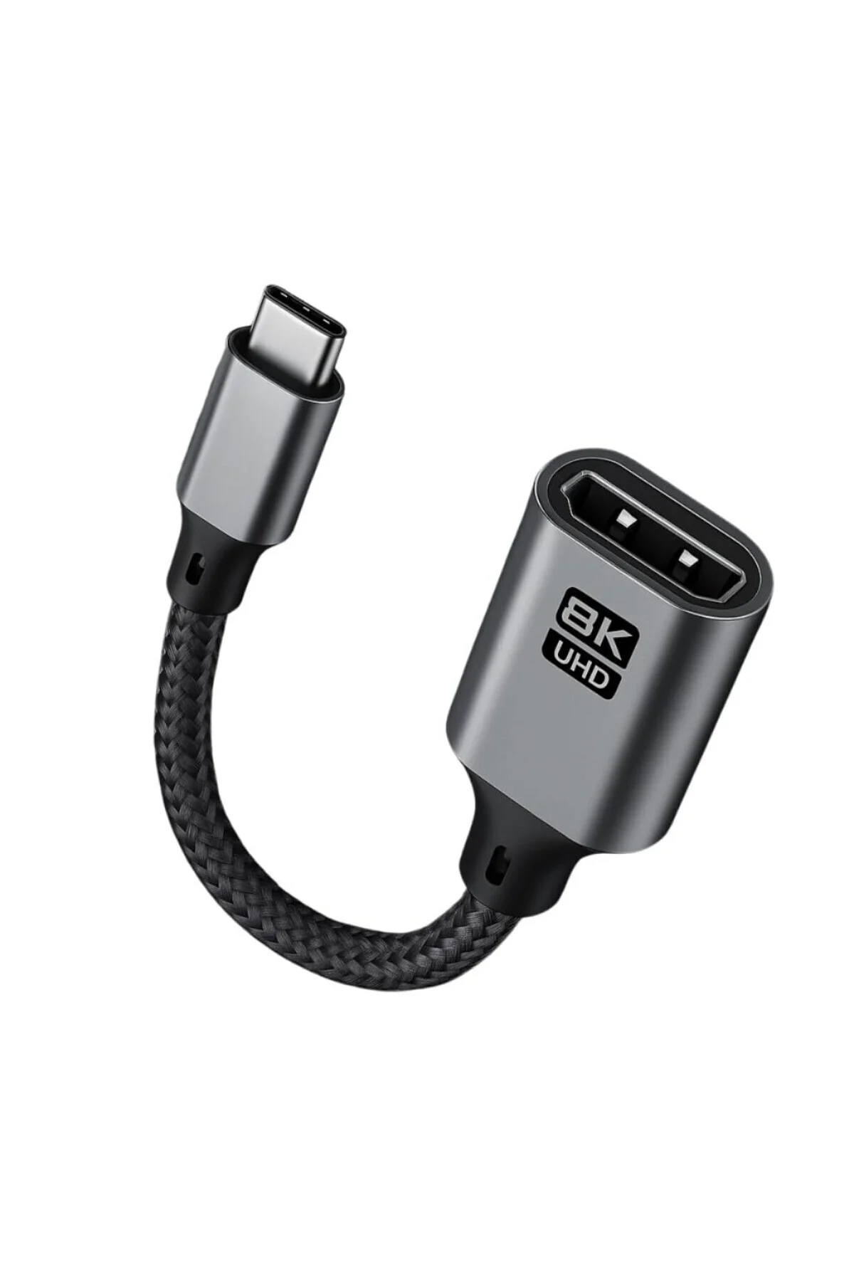 Polham Type C To Displayport Adaptör 8K UHD 60Hz | Dayanıklı Örgü