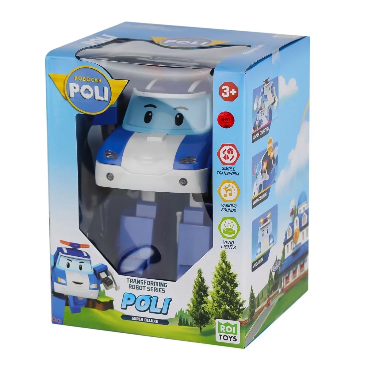 POLI MRT-685 Sesli ve Işıklı Eco Lounge Büyük Transforming Robot Poli