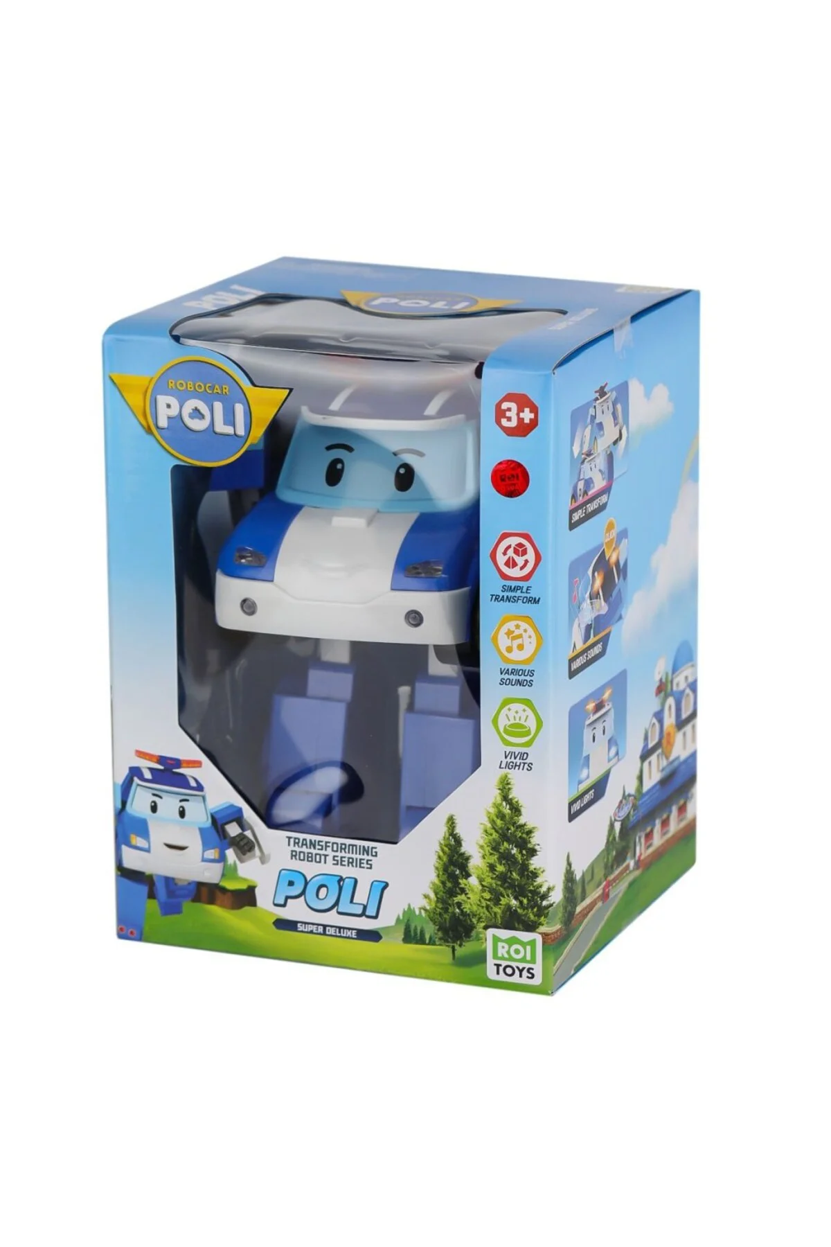 POLI MRT-685 Sesli ve Işıklı Robocar Poli Büyük Transforming Robo