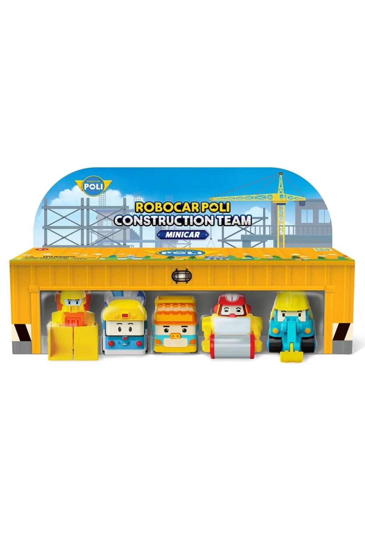 POLI MRT-761 Robocar Poli Mini İnşaat Araçları 5li Set
