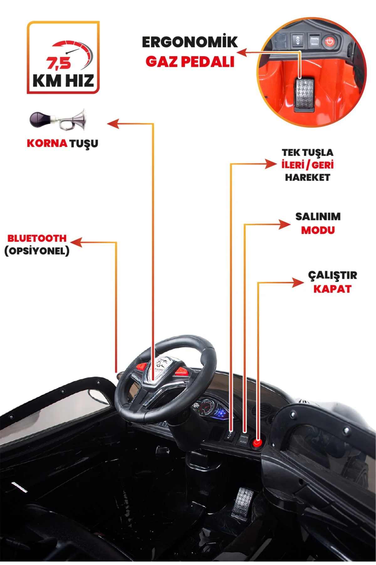 Polıce Jagor Akülü Araba 12v