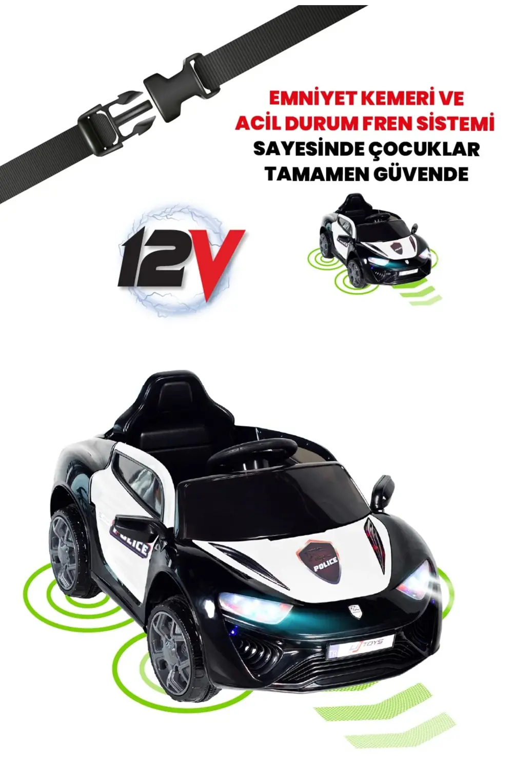 Polıce Jagor Akülü Araba 12v