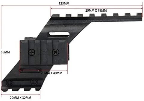 Polimer Naylon Fener Lazer Üst Ray 22mm