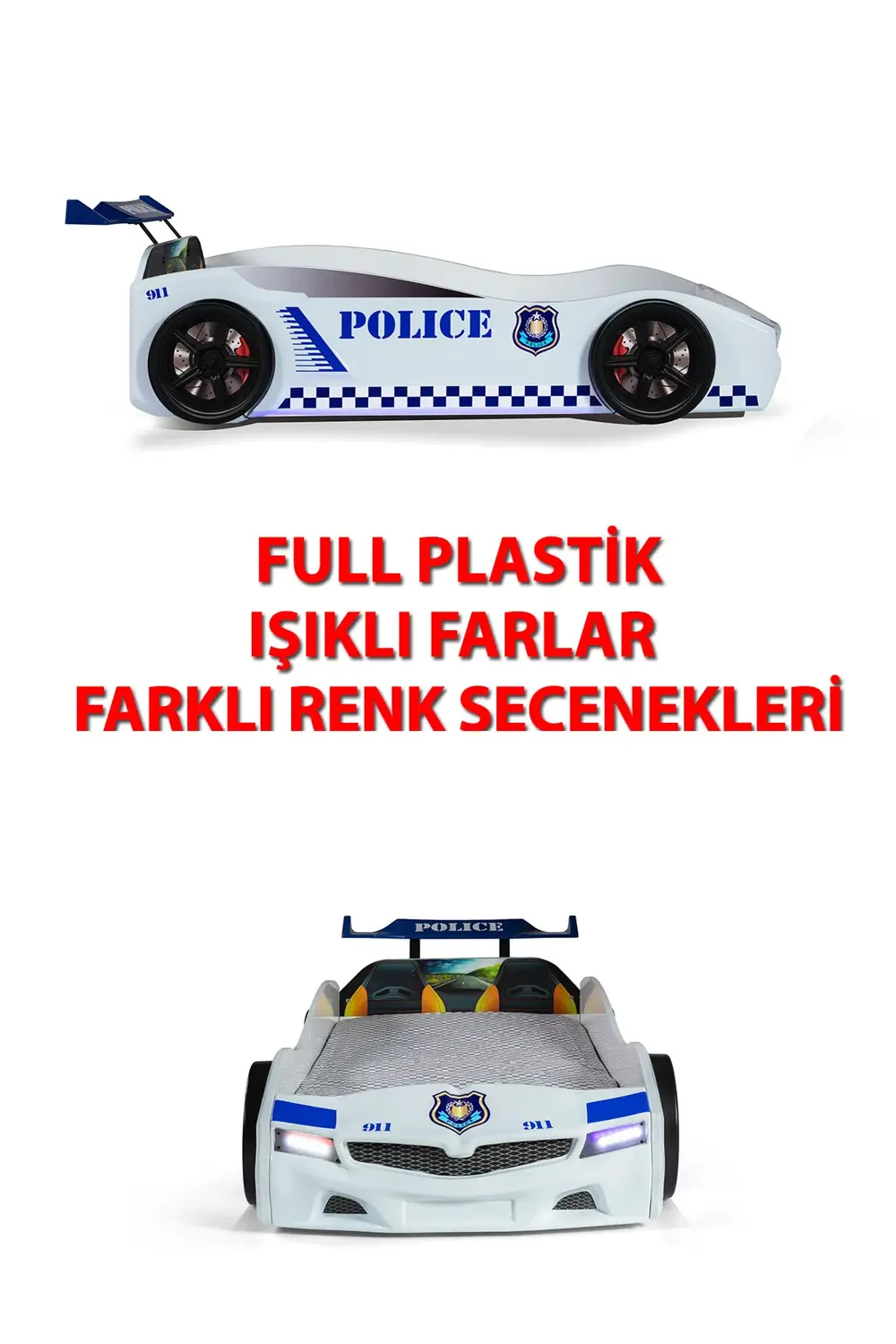 Polis Arabalı Yatak SPX Işıklı Full Plastik