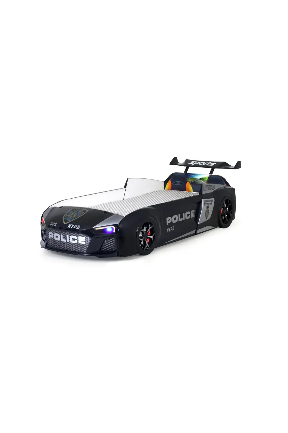 Polis Arabalı Yatak V12 Audi Işıklı Full Plastik