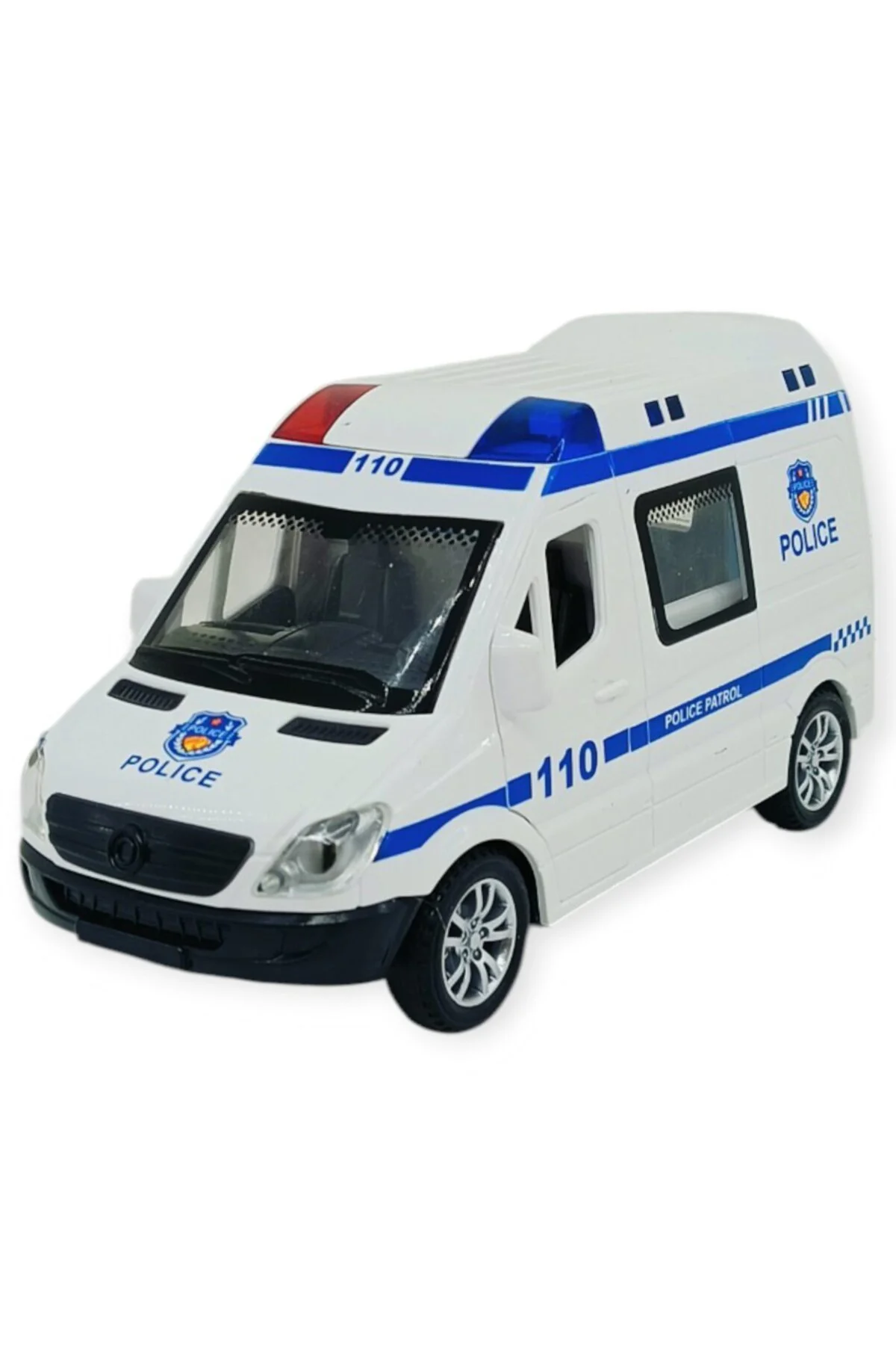 Polis Arabası Işıklı Sesli Sürtmeli Plastik 15cm