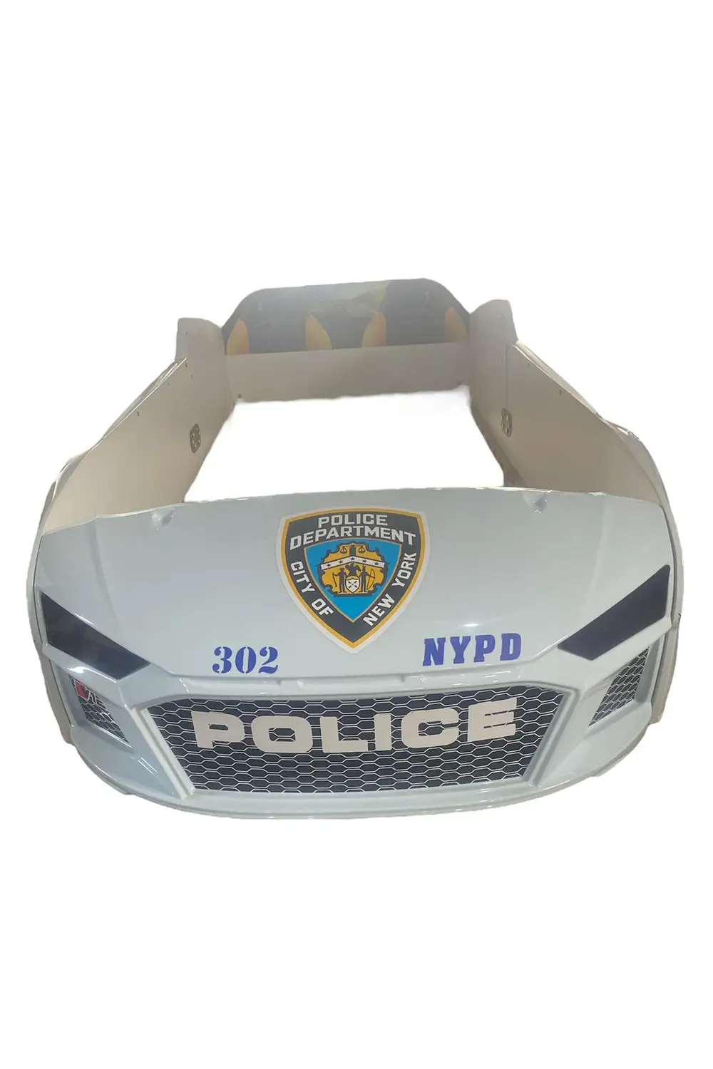 Polis Beyaz Arabalı Yatak V12 Audi Full Ledli Kumandalı ve Müzikl