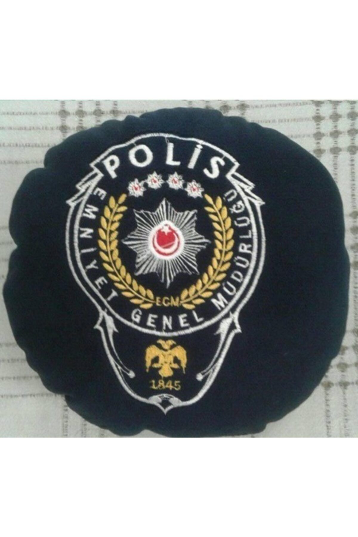 Polis Emoji Yastık Satınal,yazıları Nakış Işlemeli Silinmez.