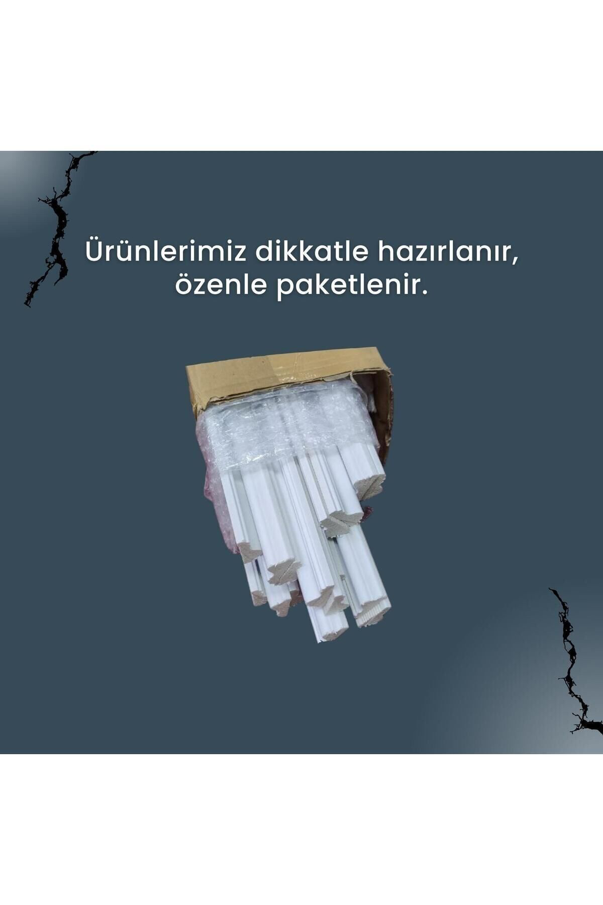 Mismuka Poliüretan Boyanabilir Dekoratif Duvar Çıtası Montaja Hazır Kesil