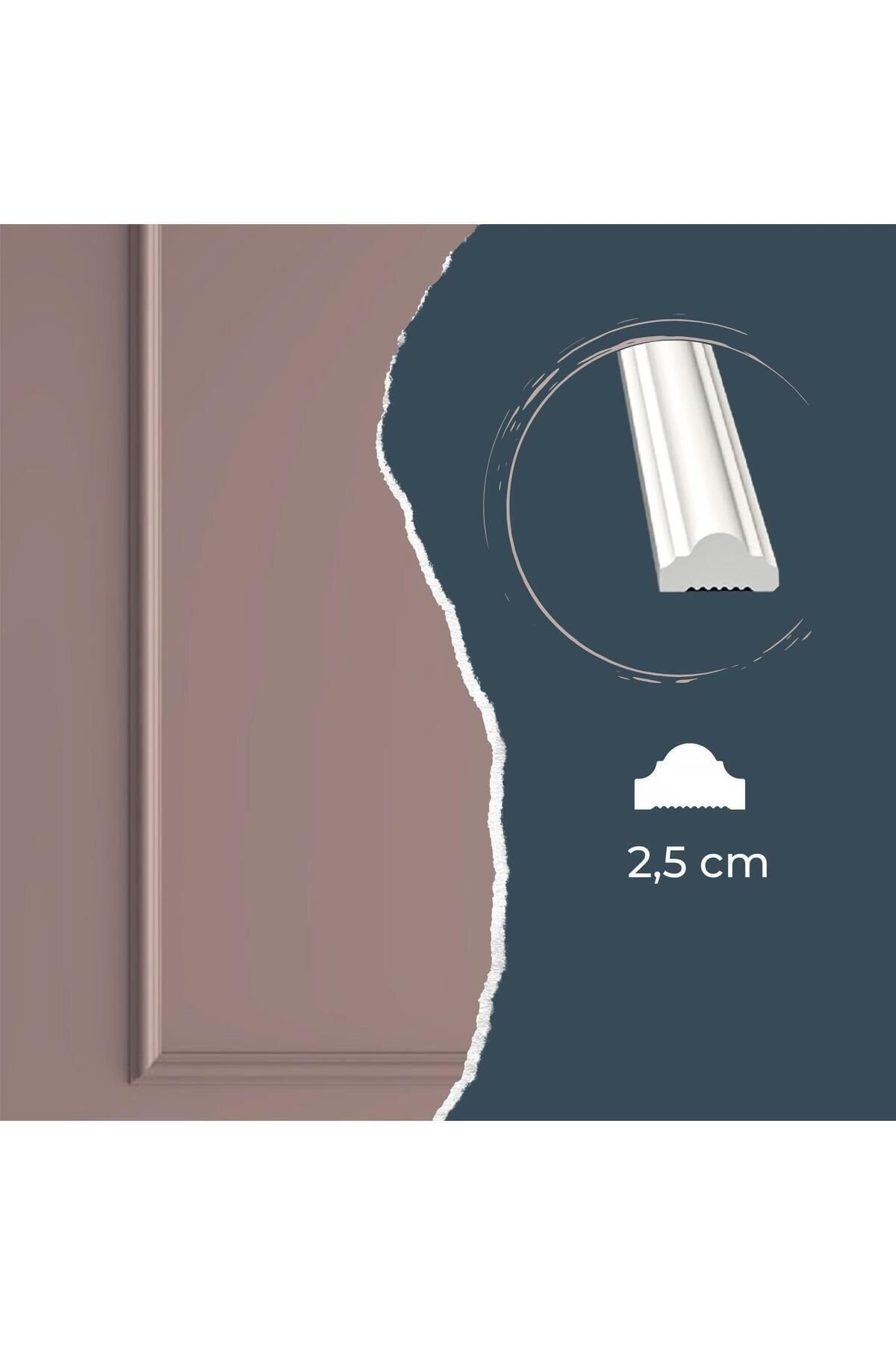 Mismuka Poliüretan Boyanabilir Dekoratif Duvar Çıtası, Montaja Hazır, Kes