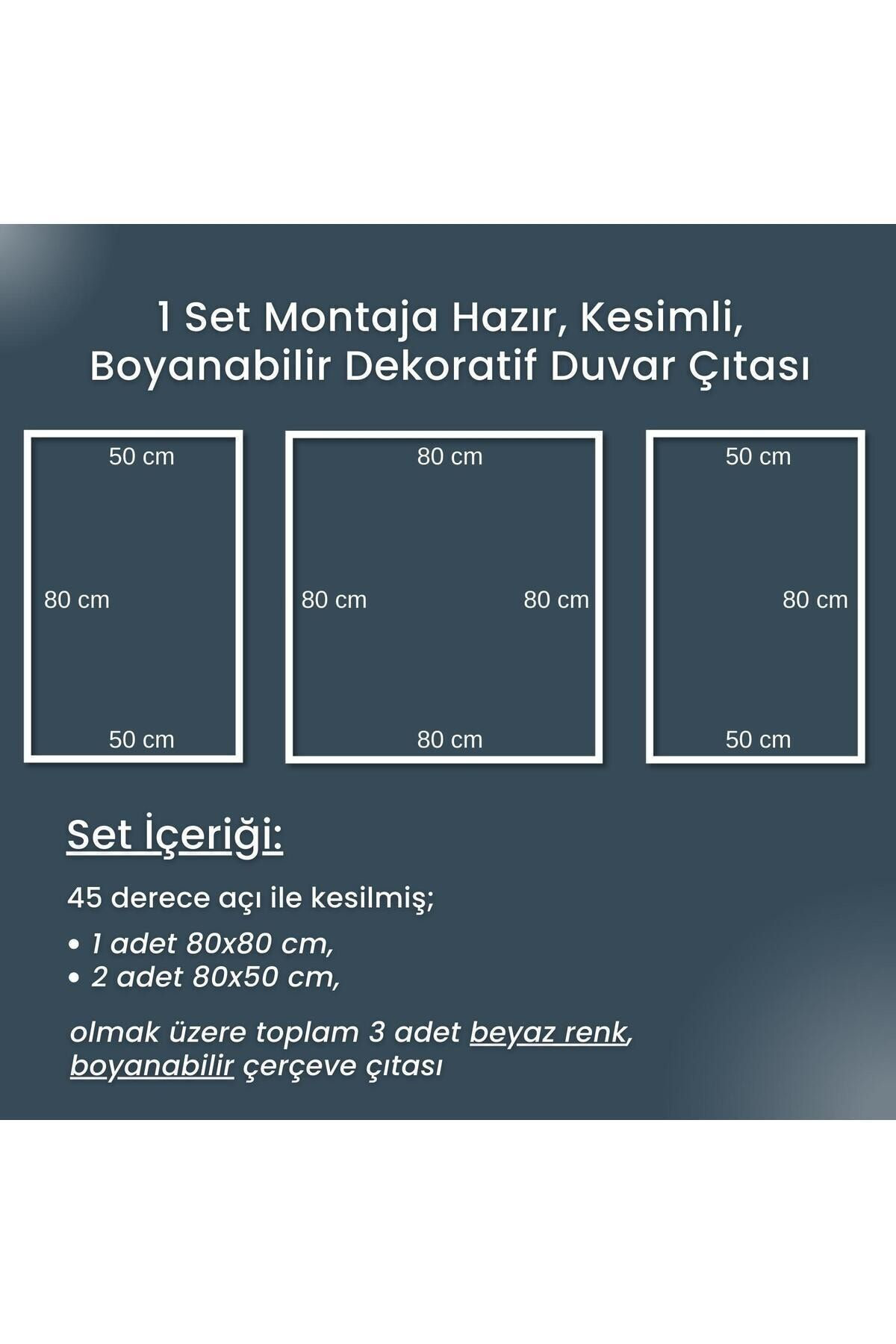 Mismuka Poliüretan Boyanabilir Dekoratif Duvar Çıtası Montaja Hazır Kesil