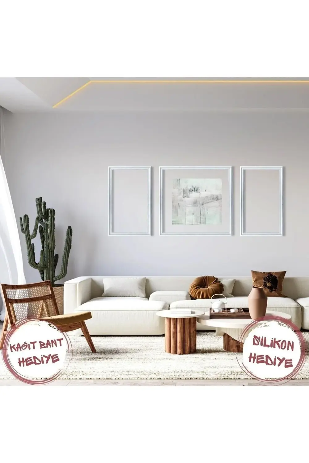 Poliüretan Boyanabilir Dekoratif Duvar Çıtası Montaja Hazır Kesil