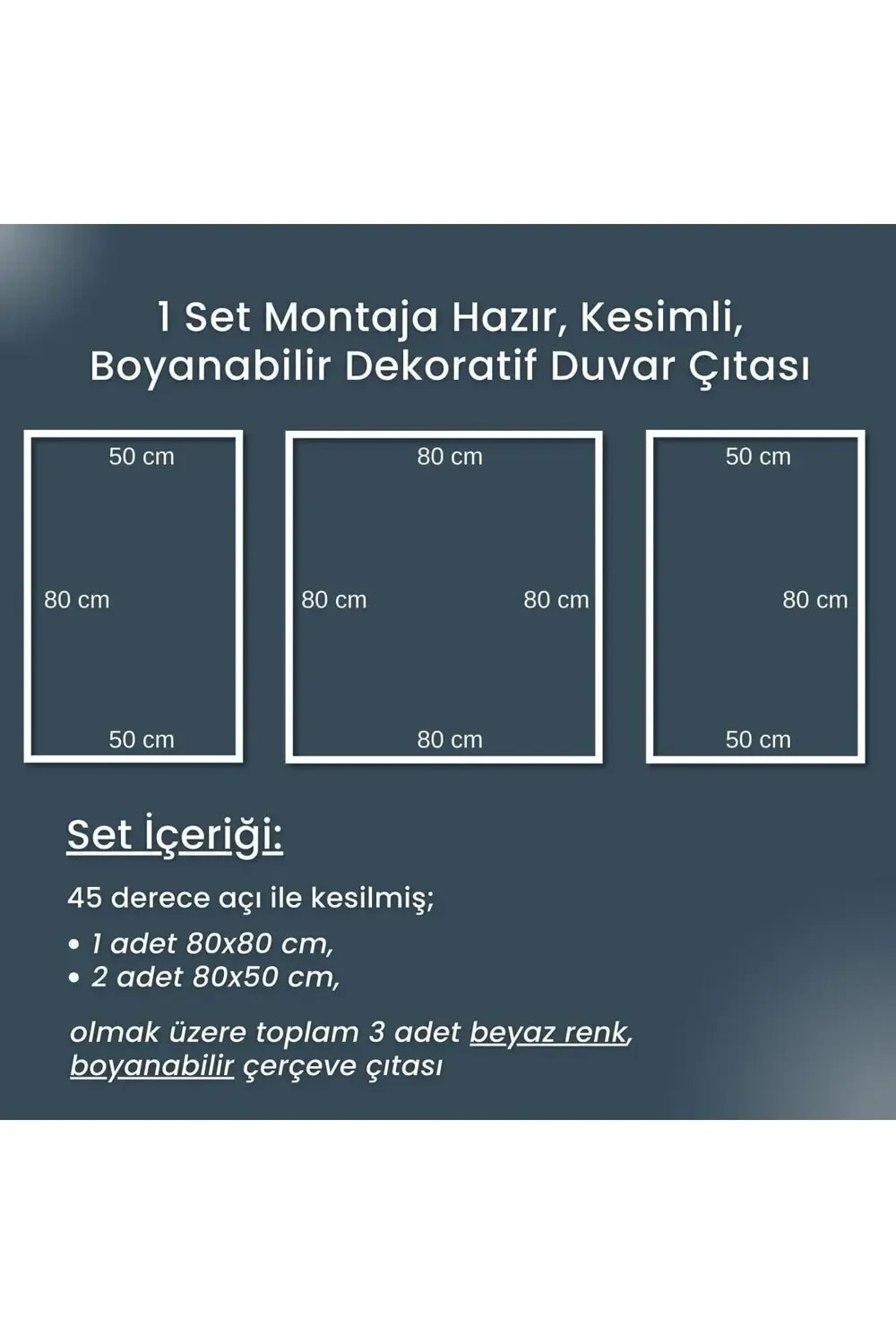 Poliüretan Boyanabilir Dekoratif Duvar Çıtası Montaja Hazır Kesil