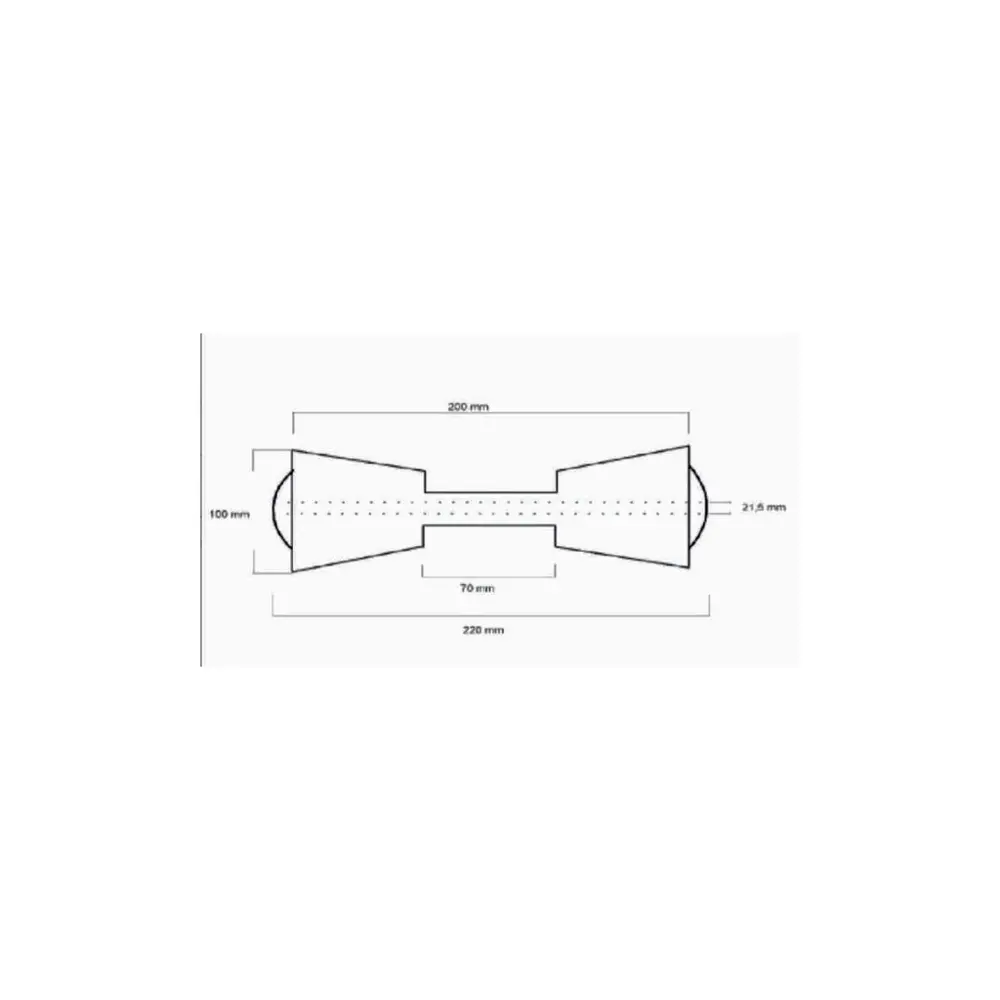 POLİÜRETAN ORTA MAKARA TAKOZU 22cm KIRMIZI