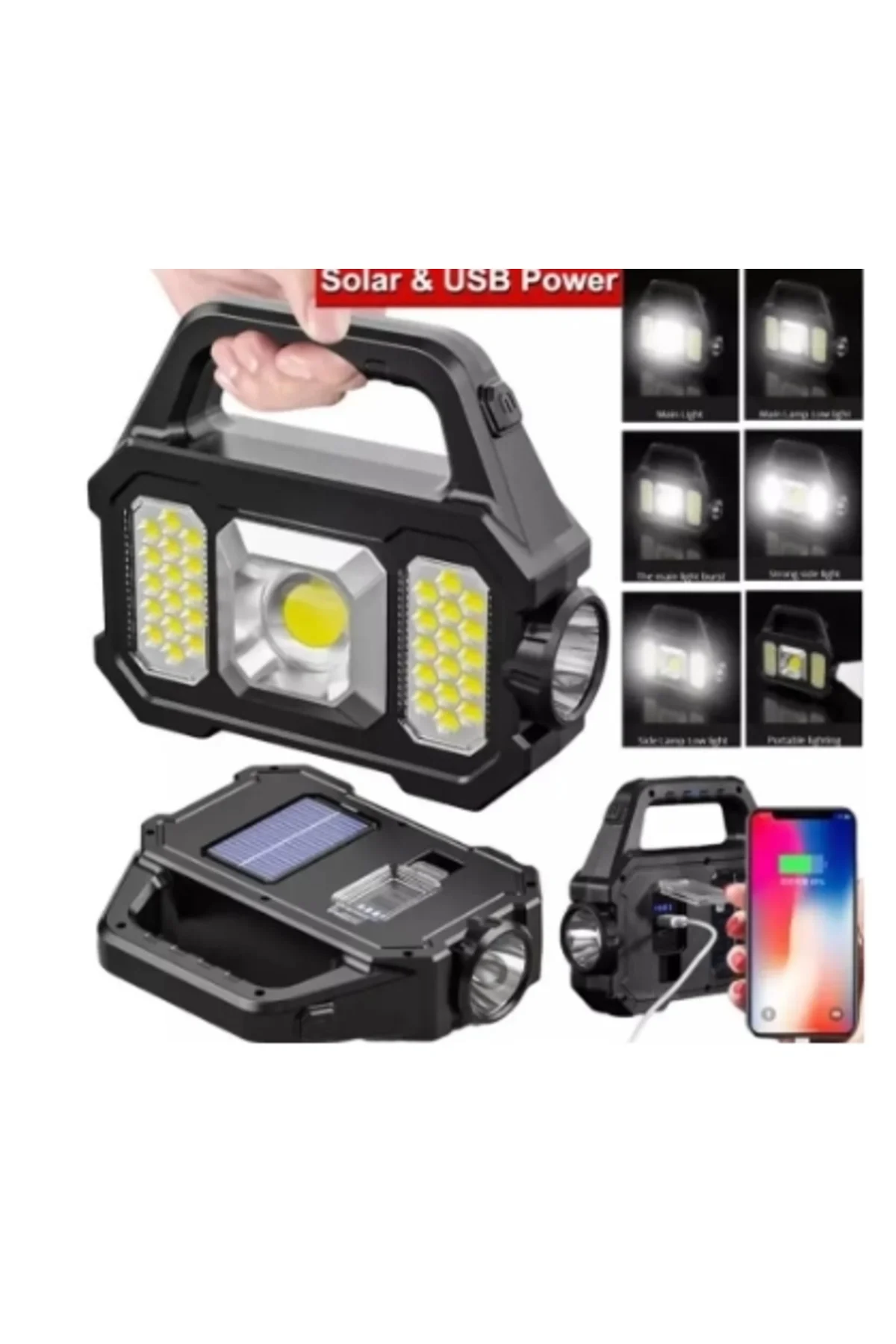 Polizei P-880A Solar Powerbanklı Şarjlı Taşınabilir Güçlü Fener Polizei P-880A Solar Powerbanklı Şarjlı Taşınabilir Güçlü Fener