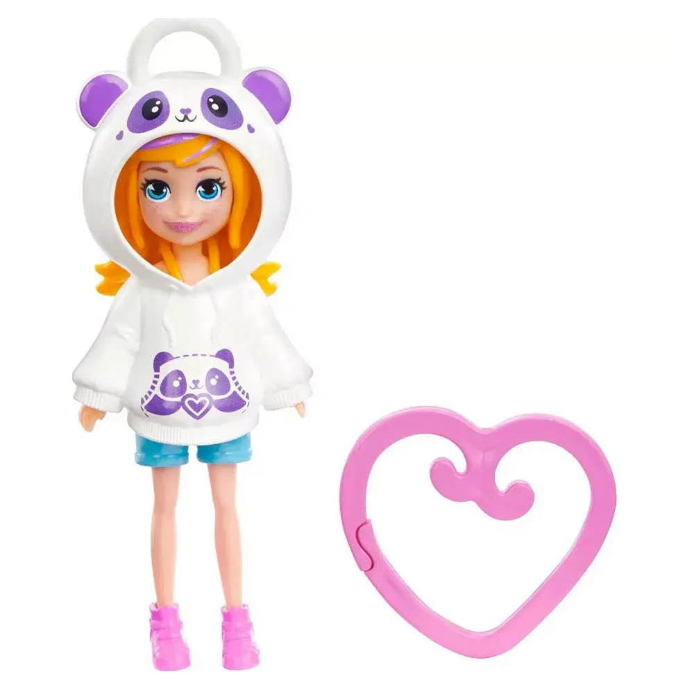 Polly Pocket Kapüşonlu Bebekler Panda HKV98-HKW00