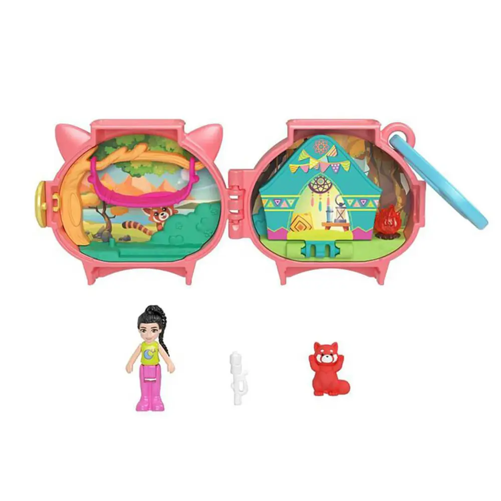 Polly Pocket Sevimli Hayvanlar Kompakt Oyun Seti Kızıl Panda GYV9 Polly Pocket Sevimli Hayvanlar Kompakt Oyun Seti Kızıl Panda GYV9
