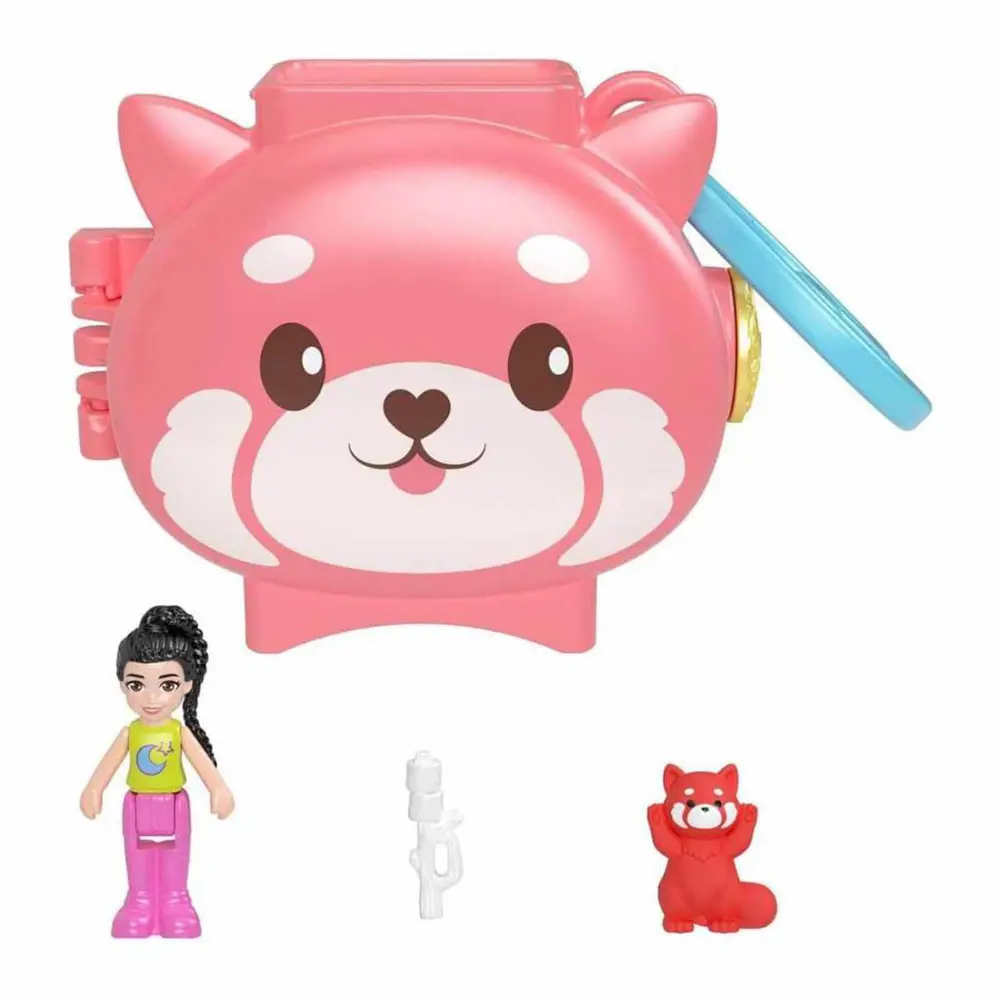 Polly Pocket Sevimli Hayvanlar Kompakt Oyun Seti Kızıl Panda GYV9 Polly Pocket Sevimli Hayvanlar Kompakt Oyun Seti Kızıl Panda GYV9