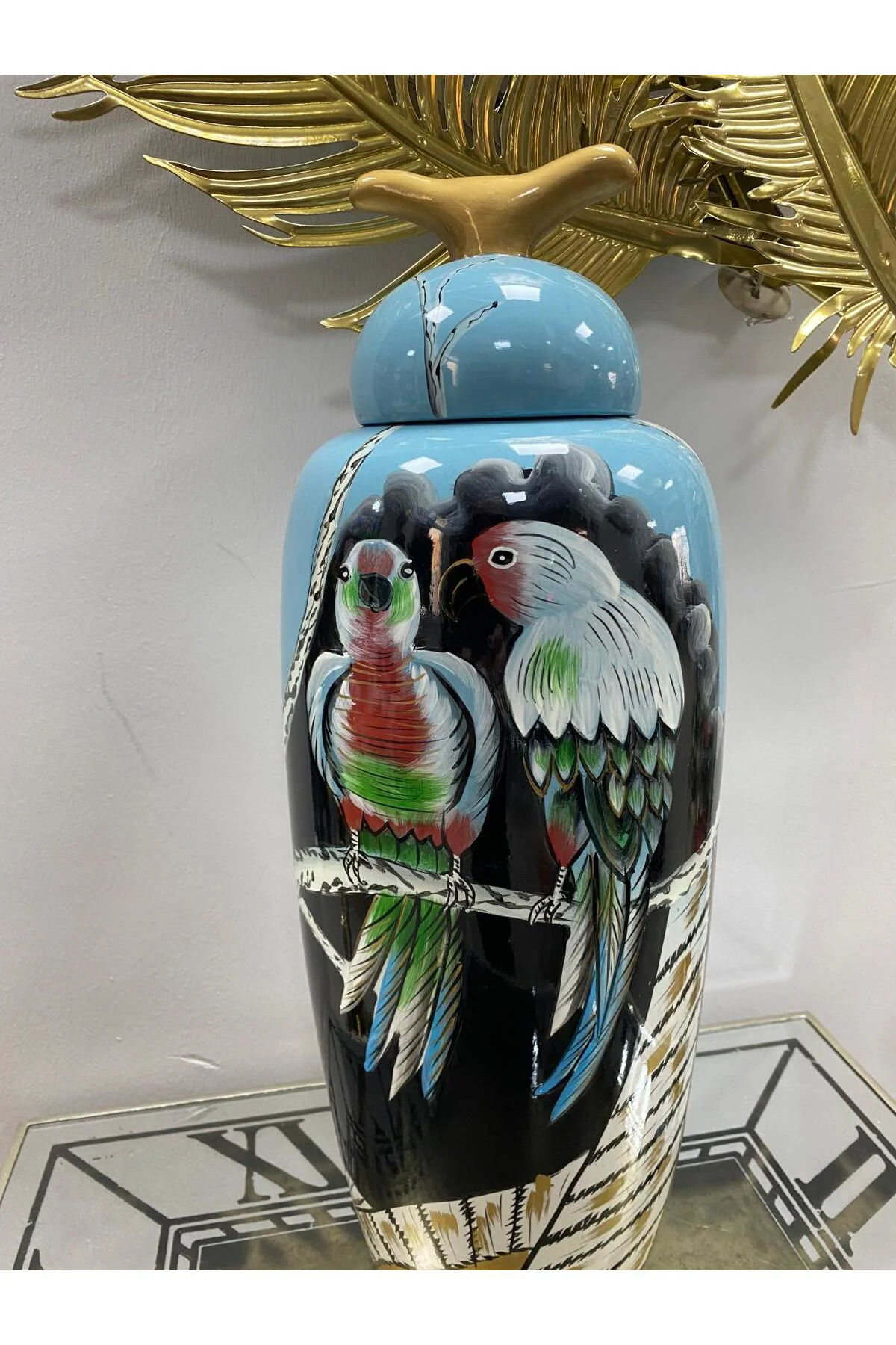 Polly Porselen Turkuaz Vazo 48 Cm Ak.wlt0543