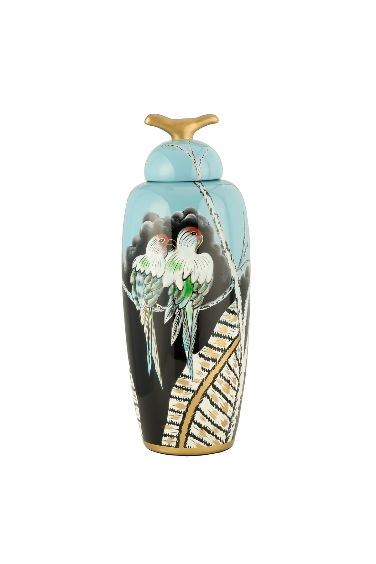 Vitale Polly Porselen Turkuaz Vazo 48 Cm Ak.Wlt0543